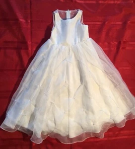 DB Studio Flower Girl, Formal Party Ivory White Sleeveless Lined Dress Size 4 - Picture 1 of 7