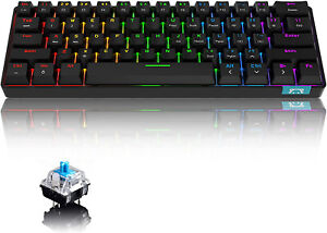 60% Mechanical Wireless Gaming Keyboard RGB Backlit Bluetooth 5.0 Type-C Wired