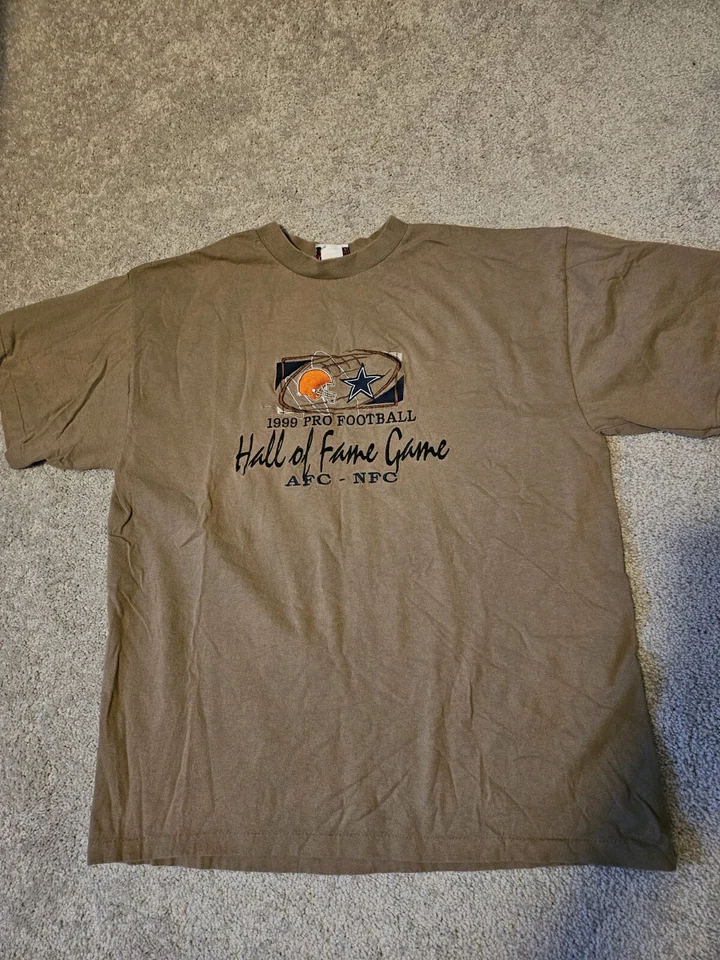 Футболка мужская L Cleveland Browns vs Dallas Cowboys 1999 игра Зал славы НФЛ - Изображение 1 из 4