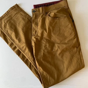 Denali Men’s Brown Chino Denim Pants Straight Leg Casual Cotton Jeans Size 34x32 - Picture 1 of 7