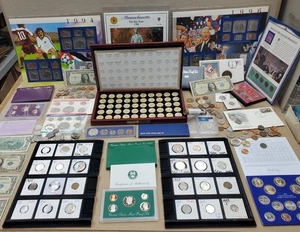 Huge Estate Coin Lot + Silver Coins + Proof Sets + KENNEDY + RARE Quarter SET - Picture 1 of 24