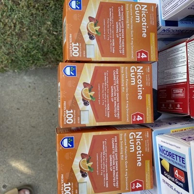 3 X Goma de Nicotina 4mg 100ct Sabor Fruta Ayuda para Dejar de Fumar Exp 09/25 300 Piezas Foto 1 de 2