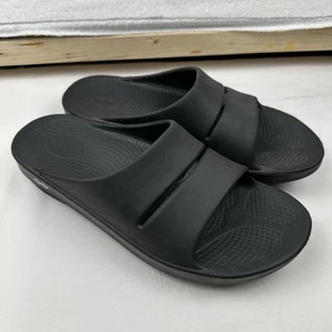 Sandalias Oofos Ooahh Recovery Slide para hombre’s 13 mujeres’s 15 sin cordones cómodas negras - Imagen 1 de 10