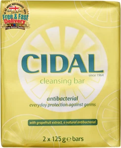 Cidal Antibacterial Soap Twin Pack – Natural Protection, 2 x 125g Bars - Picture 1 of 5