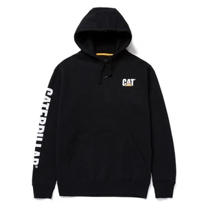 CAT Men's Logo Panel Hooded Sweatshirt Black - Picture 1 of 5