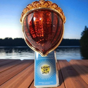 BATH BODY WORKS FESTIVO BELLOTA NOCHE LUZ FLOR DE PARED FRAGANCIA ENCHUFE SOPORTE - Imagen 1 de 7