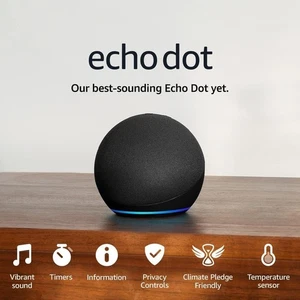 Amazon Echo Dot 5. Gen Smart Lautsprecher - Anthrazit/Schwarz (Alexa) Brandneu - Bild 1 von 23