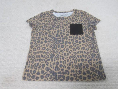 Crazy Train рубашка женщин средний леопард печать карман коротким рукавом футболка графический - Изображение 1 из 4