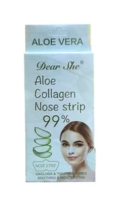 Dear She Aloe Collagen Nose Strip (99%), 3‑Step Pore Cleanser, Soothing, Moistur - Picture 1 of 1