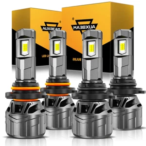 AUXBEAM Canbus 9005 9006 LED Headlights Conversion Kit 100W 28000LM Super White - Picture 1 of 18