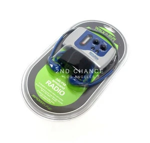 New 2007 SportLine Walk Run Collection AM FM Armband Radio Blue Gray - Picture 1 of 3