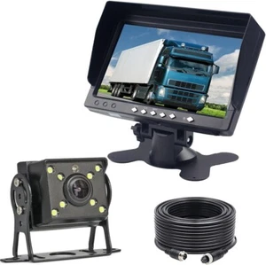 Wired 7" HD Backup Camera System DVR Monitor RV Trailer Truck Semi SAME-DAY SHIP - Picture 1 of 7