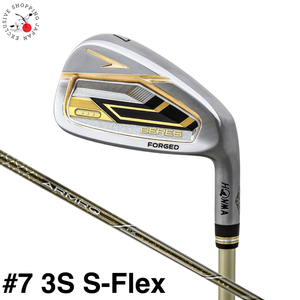 HONMA Golf BERES 09 3S 3 Star Iron #7 S Flex ARMRQ FX Graphite Shaft 2024 MTO - Image 1 of 4