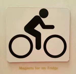 IMÁN NEVERA BRILLANTE STICK MAN BIKE RIDER - M218 F - Imagen 1 de 1