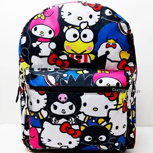 Sanrio Hello Kitty Backpack All Print 16" Melody Kuromi Large Travel Bag Tote - Picture 1 of 8
