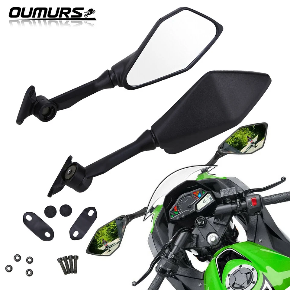 Espejos retrovisores para moto Kawasaki Ninja 300 EX300 2013-2017/EX400 18-21 Foto 1 de 4