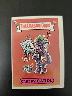 Creepy Carol 25a Unmarked Checklist Garbage Gang Card 1985 Australian Release  - Image 1 of 2