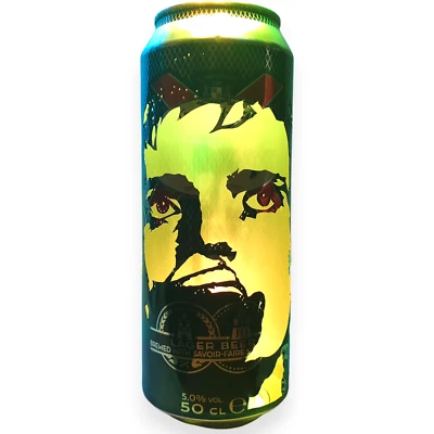 Ian Curtis Beer Can Lantern! Joy Division Pop Art Portrait Candle Lamp - Image 1 of 4
