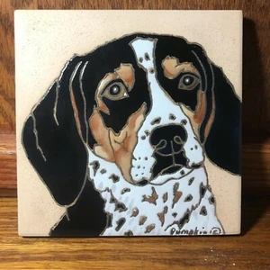 Blue Tick Hound - Azulejo pintado a mano por Pumpkin Tile - 6 x 6" - D602 - Imagen 1 de 1