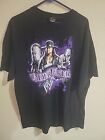 Undertaker T-shirt WWE 2007 Hybrid  XL Black Purple Spell Out Taker WWF WCW!