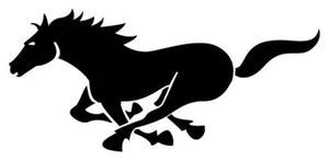 RUNNING HORSE Vinyl Decal Sticker Car Truck Van Bumper Laptop Wall Mustang Bronc - Foto 1 di 1