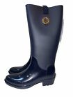 Tommy Hilfiger Black Karissa Tall Rain Boot Waterproof Size 8 NWT