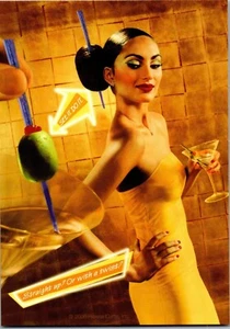 Advertising Ad Postcard Sexy Woman with Cocktail ~ Salon Selectives Hair Care  - Picture 1 of 4