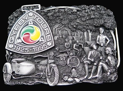 AMA American Motorcycle Association Gypsy Tour Bergamota Vintage Hebilla de Cinturón Foto 1 de 4