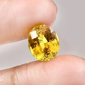 Piedra preciosa de corte ovalado suelta zafiro amarillo ceilán impecable natural AAA 11x9 mm - Imagen 1 de 4