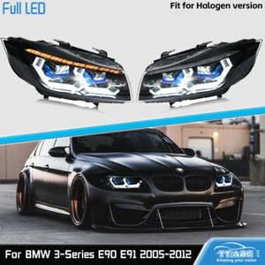 For BMW 3 Series E90 E91 LED DRL Headlights Double Beam Lens Projector 2009-2012 - Picture 1 of 24