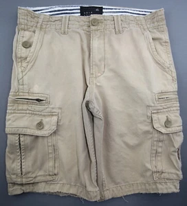 Men's Quik Silver Cargo Shorts Distressed Beige 9 Pocket Size 32 (Msr 34x11) - Picture 1 of 12
