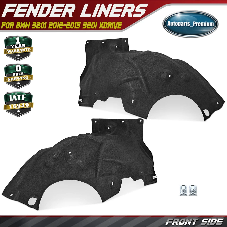 2 передних внутренних накладки на крыло брызговик для BMW F30 320i 328i 335i 2012-2015 - Изображение 1 из 4