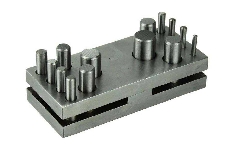 14 PC 1/8-5/8" Circle Round Disc Cutter W/Punch Gold Silver Metal Jewelry 3-16mm - Image 1 of 1