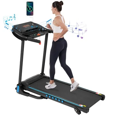 Incline Treadmill 3.0 HP Auto-Folding Type C USB Charge 10 MPH Bluetooth Speaker