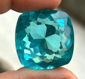 Natural Certified 89 Ct Sky Blue Aquamarine Cushion Cut Loose Best Gemstone EBAY - Picture 1 of 6