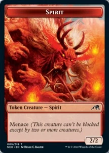 *FOIL* Spirit // Spirit - Double Sided Token - Kamigawa Neon Dynasty - MTG - Picture 1 of 2