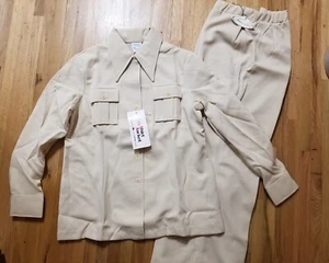 NOS Vintage 1970s SEARS BEST 2 Pc Womens Size 16 Shirt Jacket & Pant Set - Picture 1 of 17
