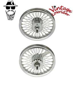 VINTAGE LOWRIDER 12" 52 SPOKE FRONT & COASTER WHEELS 14G. - Picture 1 of 3