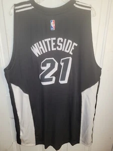 Adidas Swingman NBA Jersey MIAMI HEAT HASSAN WHITESIDE BLACK SIZE 2XL - Picture 1 of 3