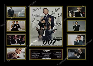 JAMES BOND COLLECTION SIGNED 1962 - 2021  A4 PHOTO PRINT MOVIE MEMORABILIA - Picture 1 of 2