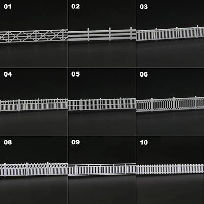 1 Meter Model Railway Diorama White N Scale 1:150 Building Fence Wall 3*35cm - Image 1 of 4