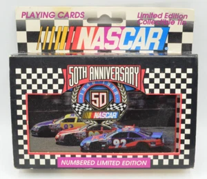 1998 NASCAR 50th Anniversary 2 Decks Sealed Playing Card & Collectible Tin NOS - Picture 1 of 3