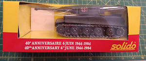 German WWII Tiger-  Die Cast Model 1/50 40° Anniversaire 6 Juin 44-84 Solido