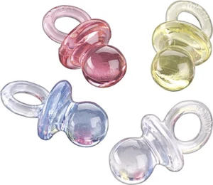 18 Ciucci in plastica 19 mm ciucciotti colori misti semitrasparenti bombonier... - Foto 1 di 4