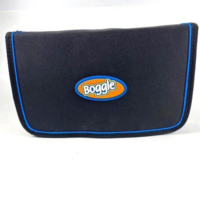 Hasbro Deluxe Boggle Game Travel Edition w/ Folio Zipper Black Nylon Case 2003 - Image 1 of 4