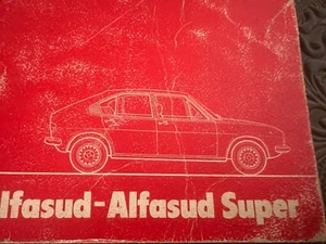 ALFASUD Super Manual De Uso Y Mantenimiento Italiano ORIGINAL Vintage - Imagen 1 de 11