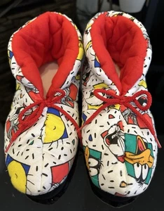 Looney Tunes Slippers Bugs Bunny Tweety Daffy Duck Sylvester Size 6.5-7.5 VTG - Picture 1 of 11