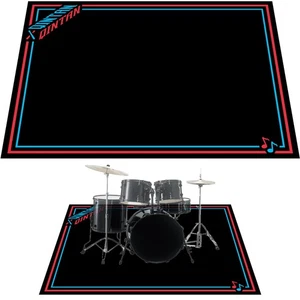 Qintan Drum Rug Drum Mat with Non-Slip Grip Bottom4x5.3Ft Drum Carpet for Noi... - Picture 1 of 6