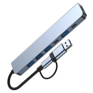 Hub USB 3.0 7 portów USB -Hub PD Szybkie ładowanie 7 w 2 USB 3.0 + USB C Domowe biuro - Zdjęcie 1 z 2
