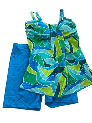 Kim Gravel x Swimsuits For All Fly Away Tankini 5" Boy Short Size 14 Summer Mod - Image 1 of 4
